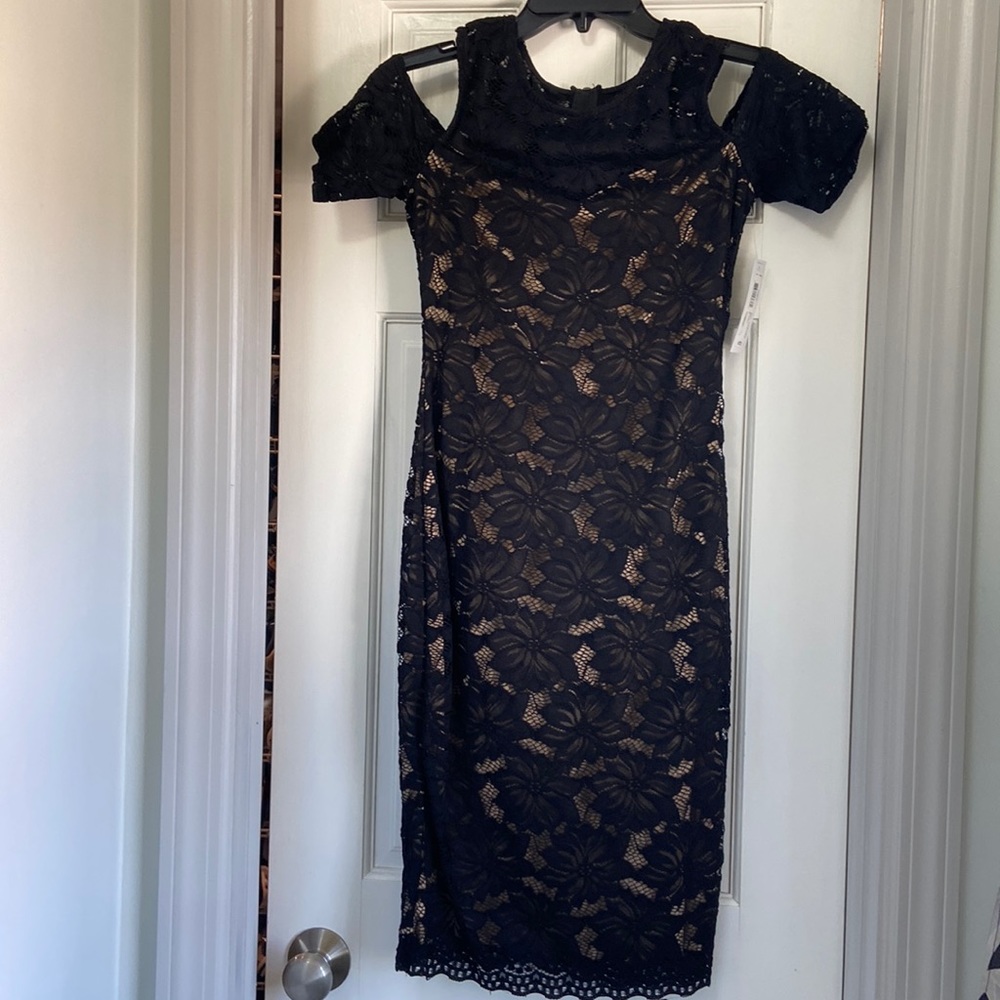 Dressy black lace dress